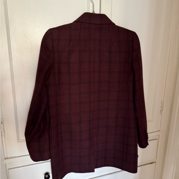 Madewell Larsen Burgundy Plaid Blazer - Picture 3 of 5